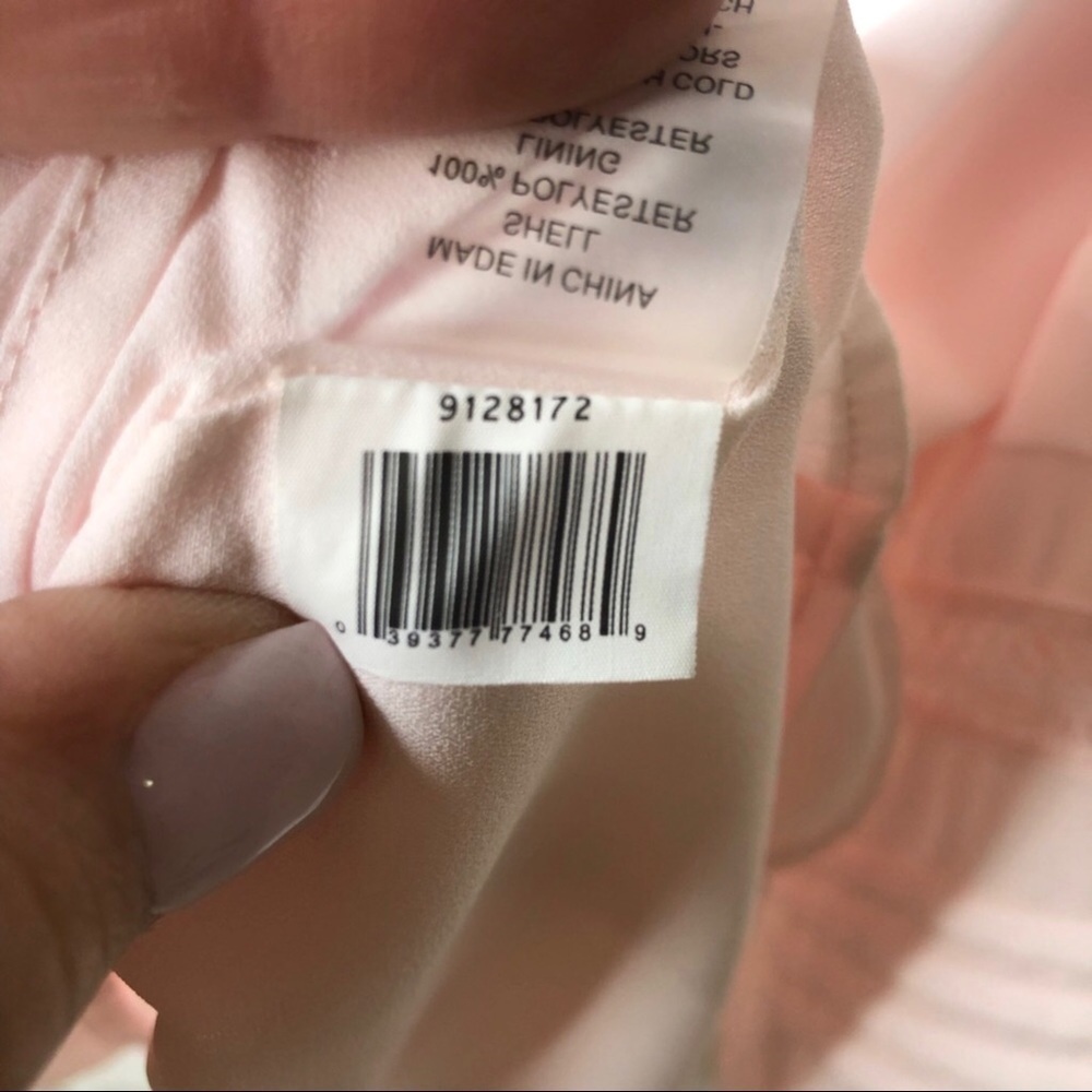Vince Camuto Crocheted Blouson Sleeve Blouse Light Pink Popover Size XS - Picture 9 of 10